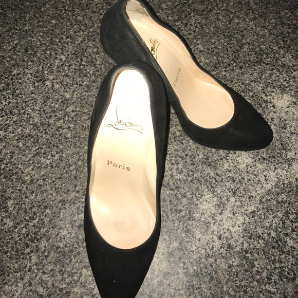 Christian Louboutin black suede platform pumps - Picture 2 of 8