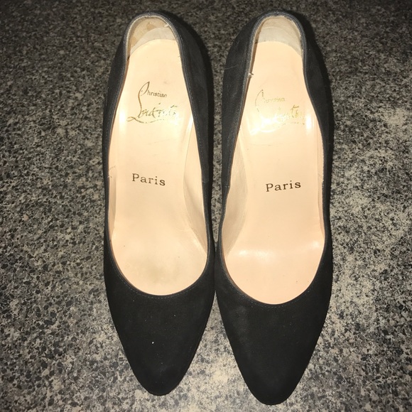 Christian Louboutin black suede platform pumps - Picture 3 of 8