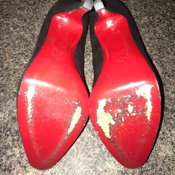 Christian Louboutin black suede platform pumps - Picture 4 of 8