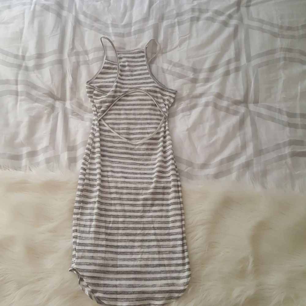 Open back tank dress