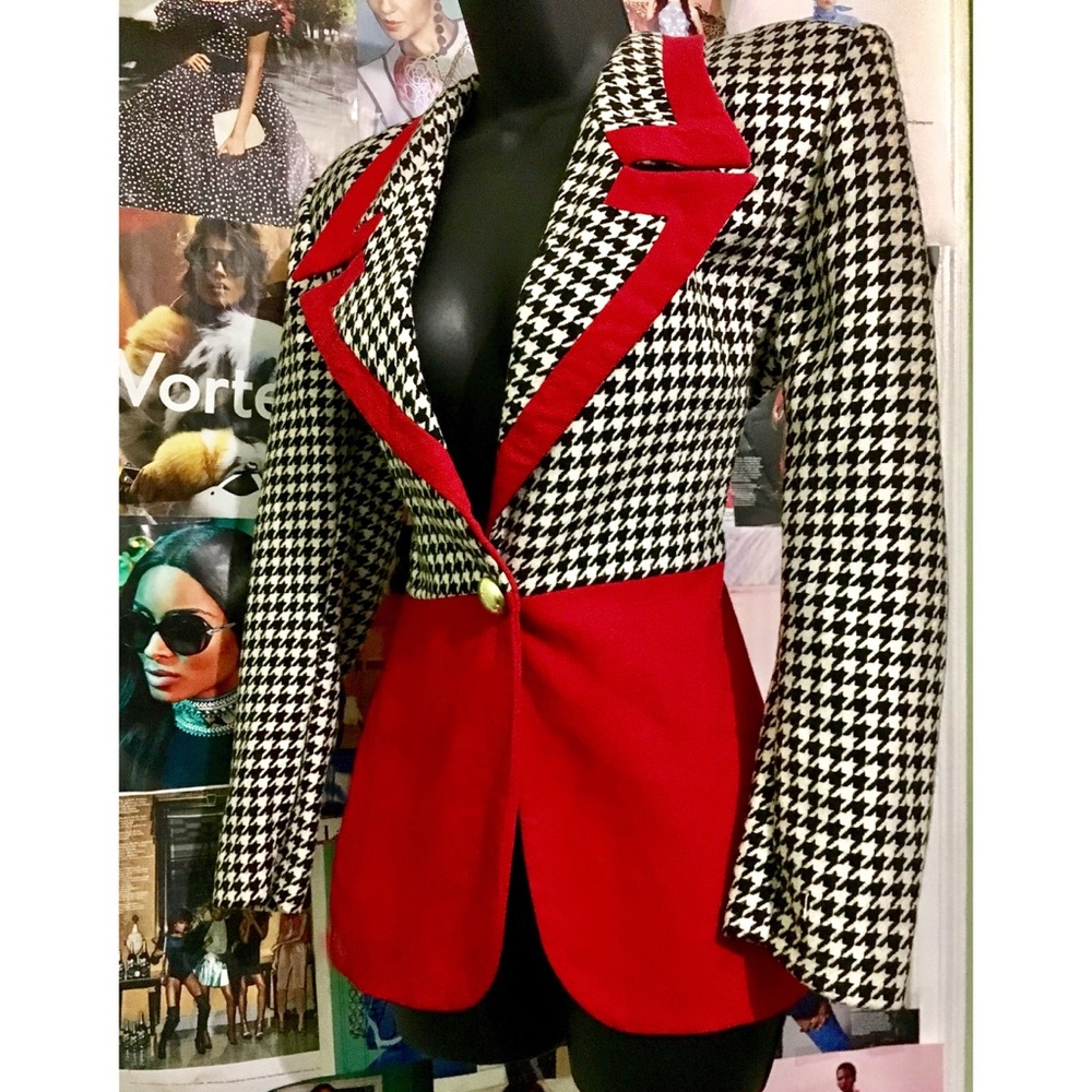 Authentic Vintage Houndstooth Clueless Vibe Blazer