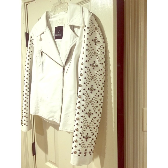 💖SOLD💖Cristina faux leather jacket. Large - Picture 2 of 4