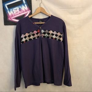 No Wave No Life Women's 1/4 ButShirt Sz XL A1994
