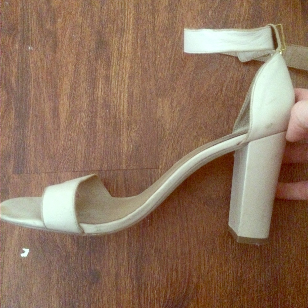 Block heels tan/beige