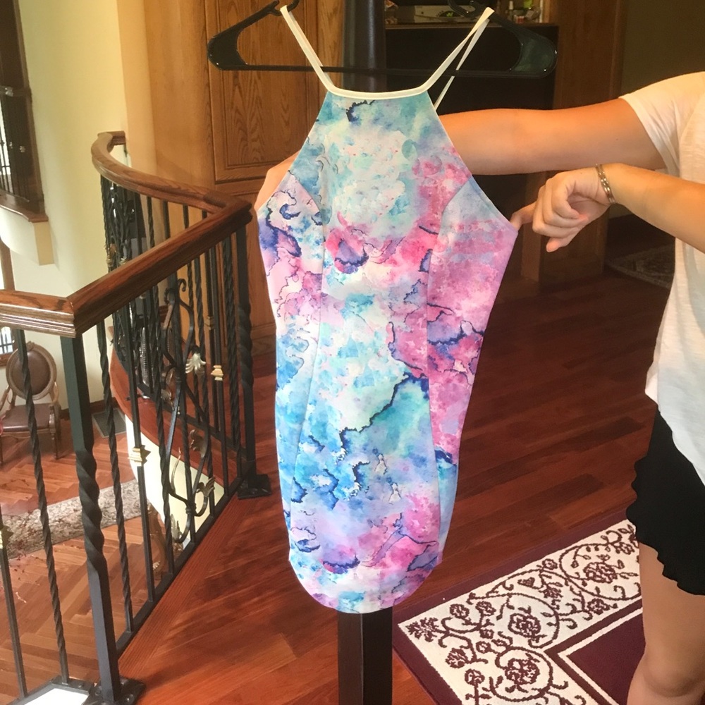 Peppermayo Watercolor mini party dress