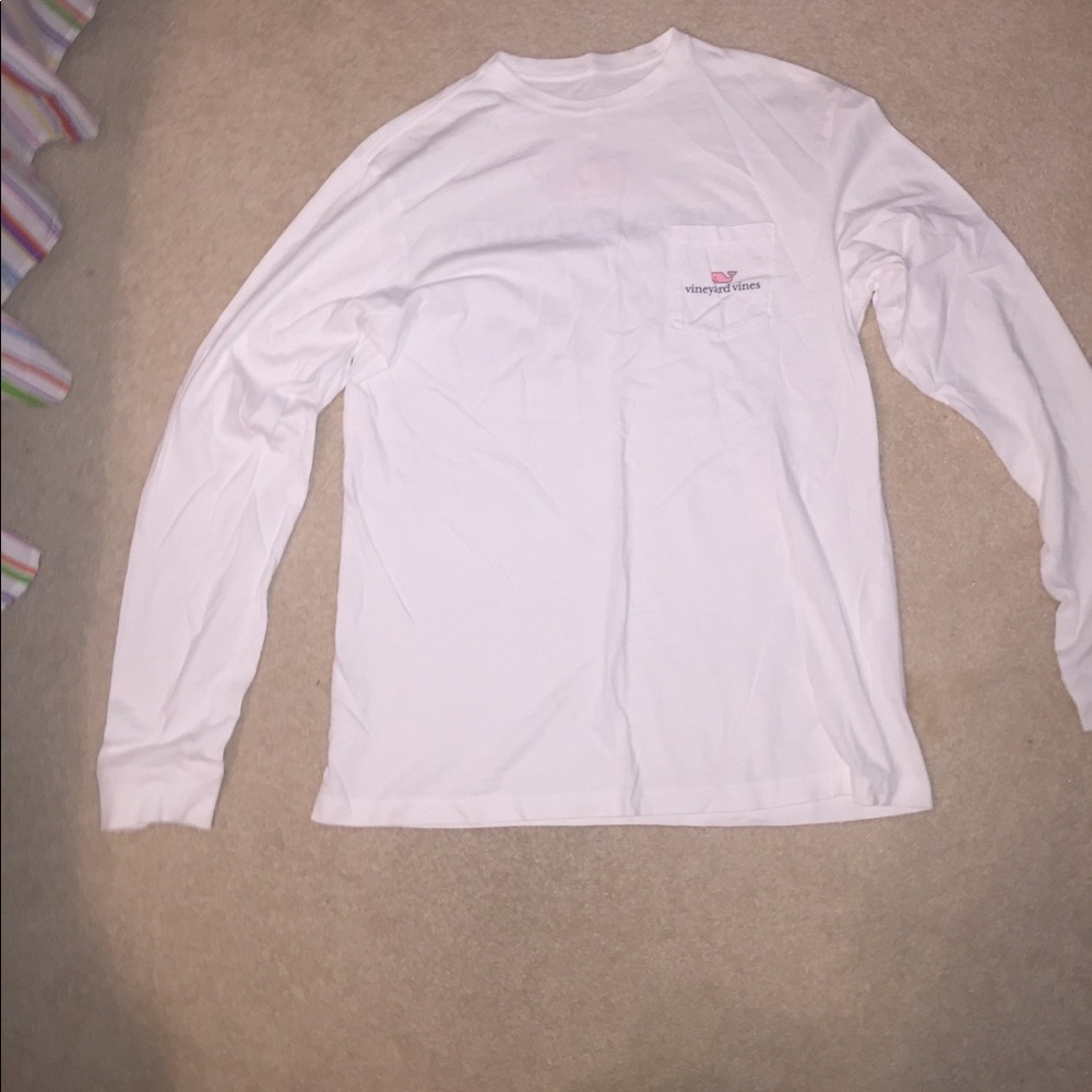 White Long Sleeve Vineyard Vines Shirt