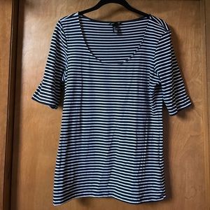 Striped Mid Sleeved Shirt