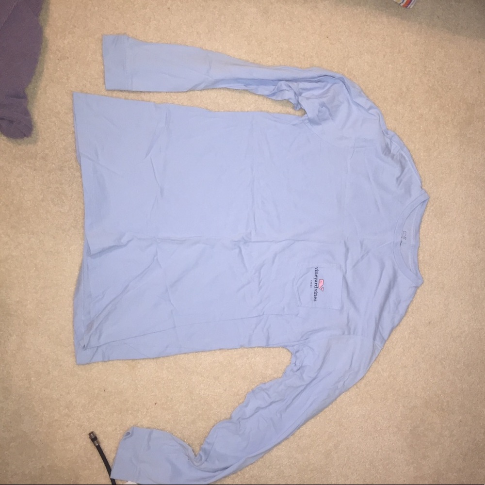 Blue Long Sleeve Vineyard Vines Shirt