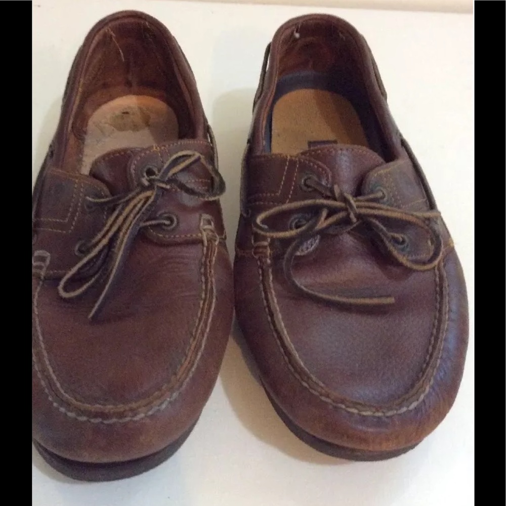 Timberland slip on loafers boat brown size 12M