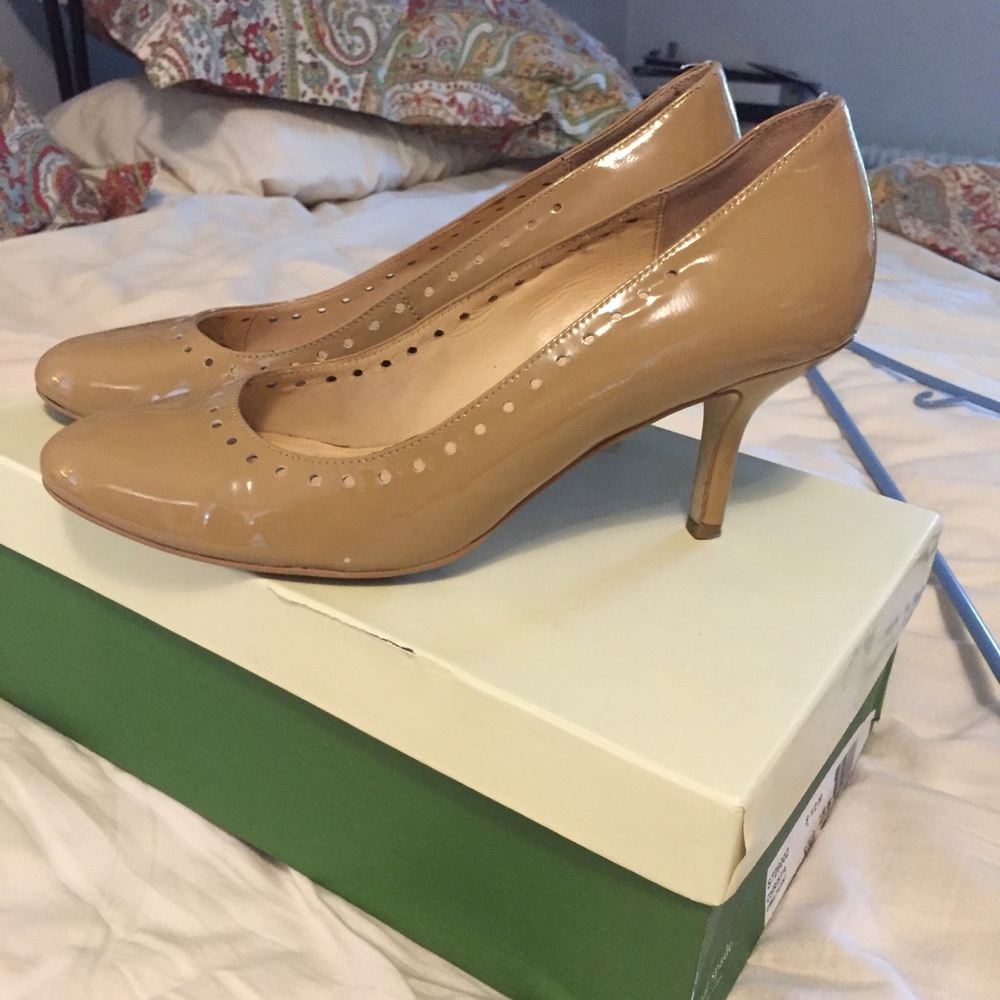 Kate Spade Christa Camel Patent Heels
