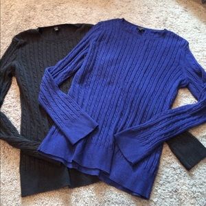TWO Cable Knit Talbots Sweaters