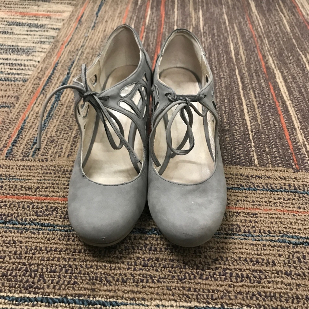 Gray stylish Mary Janes