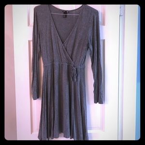 Gray H&M wrap dress