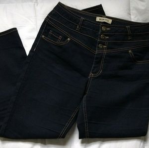 Blue Spice Crop Dark Wash Jeans