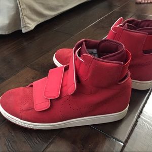 Red suede Nike High top sneakers