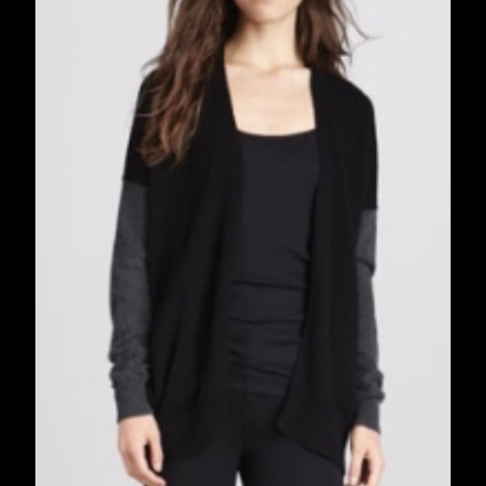 Vince silk, cashmere & wool colorblock cardigan