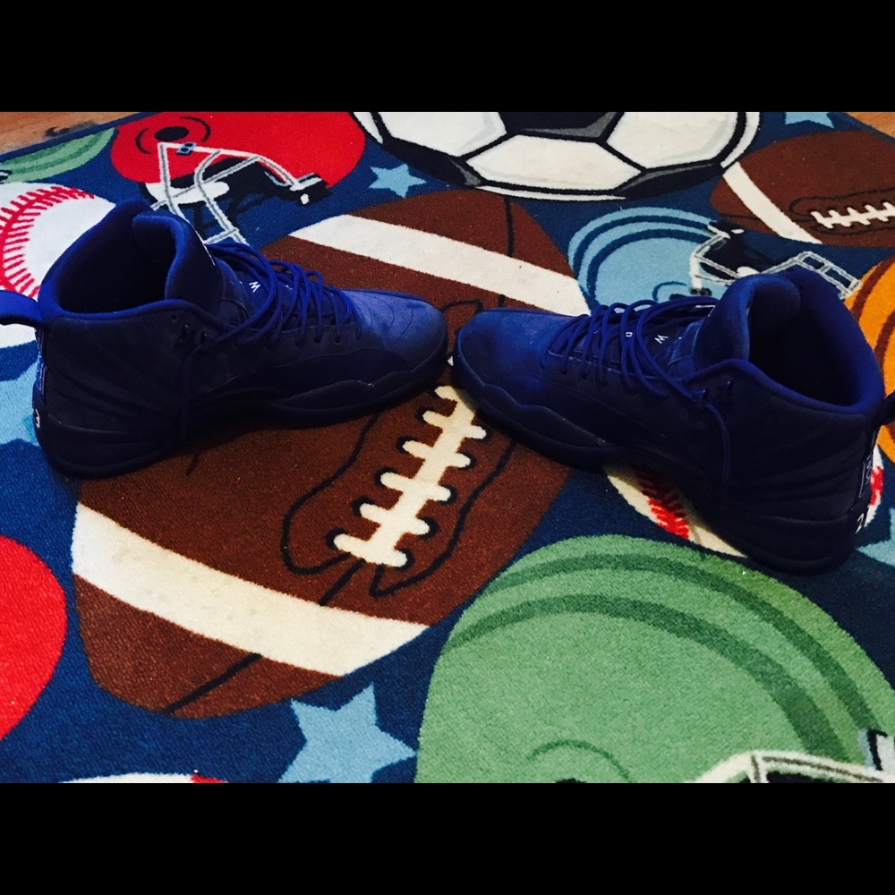 Blue 12's air Jordan's with original box.