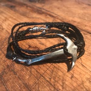 M.Cohen silver anchor wrap bracelet