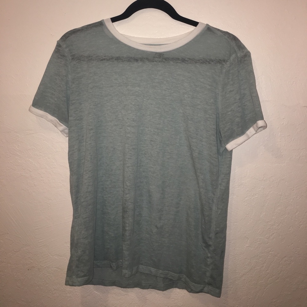 Heathered Knit Ringer Tee