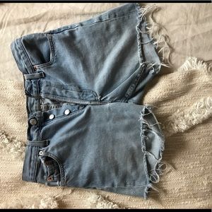 Distressed Levi shorts
