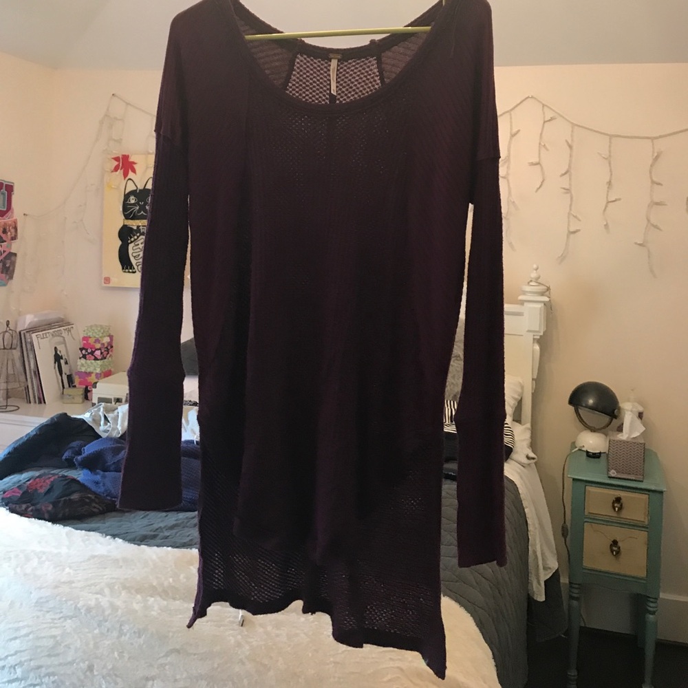 Purple free people sweater
