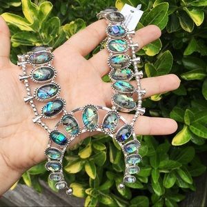 Bauble Bar Silver Squash Blossom Necklace NWT