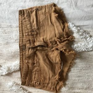 Burnt orange BDG short shorts