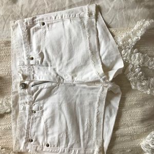 White JCREW jean shorts