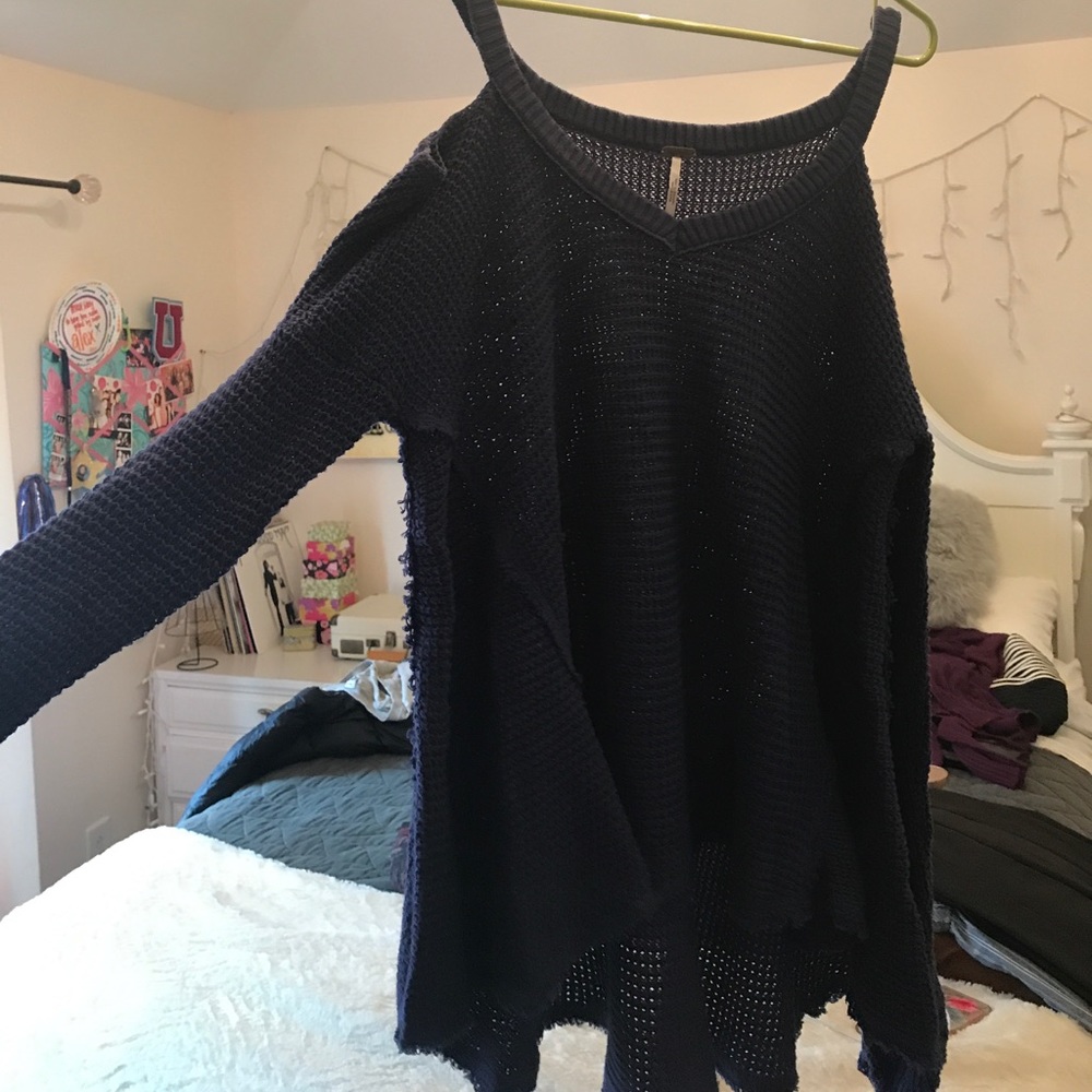 Navy free people sweater