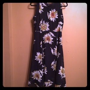 Navy floral dress