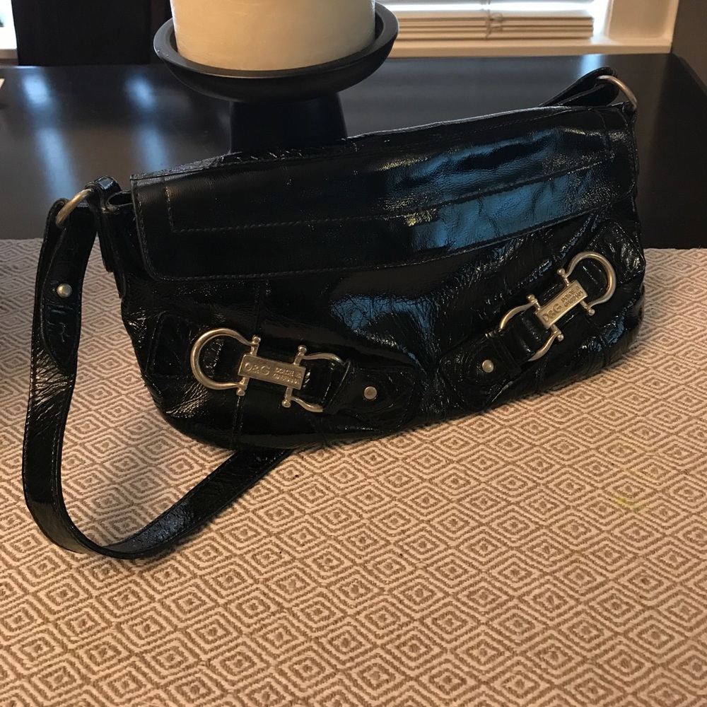 Dolce & Gabbana black patent leather purse