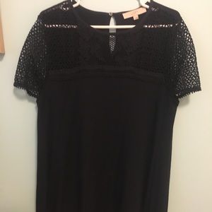 Navy crochet LOFT dress. Size L