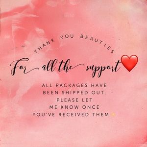 NOT FOR SALE—ALL PACKAGES HAVE BEEN SHIPPED