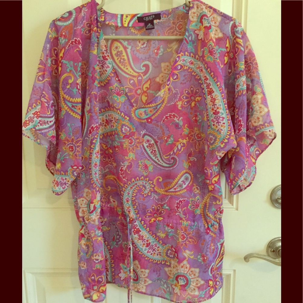 Sheer multicolor blouse