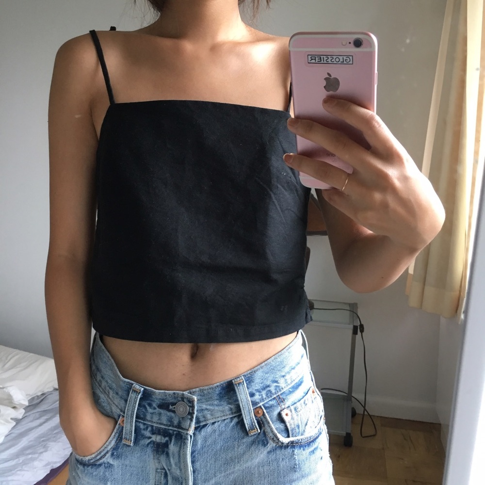 ✅Brandy & Melville black cotton top