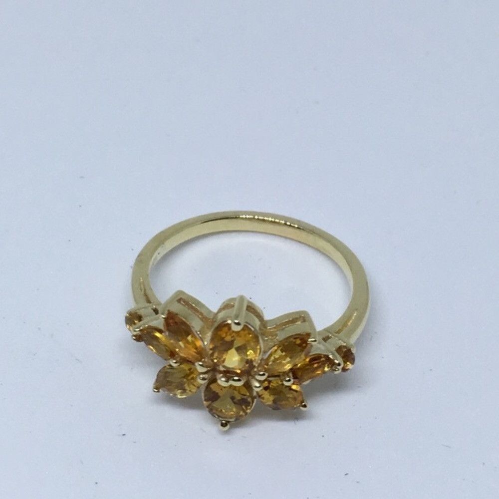 Magnolia 1.95 ctw citrine 10k yellow gold ring.