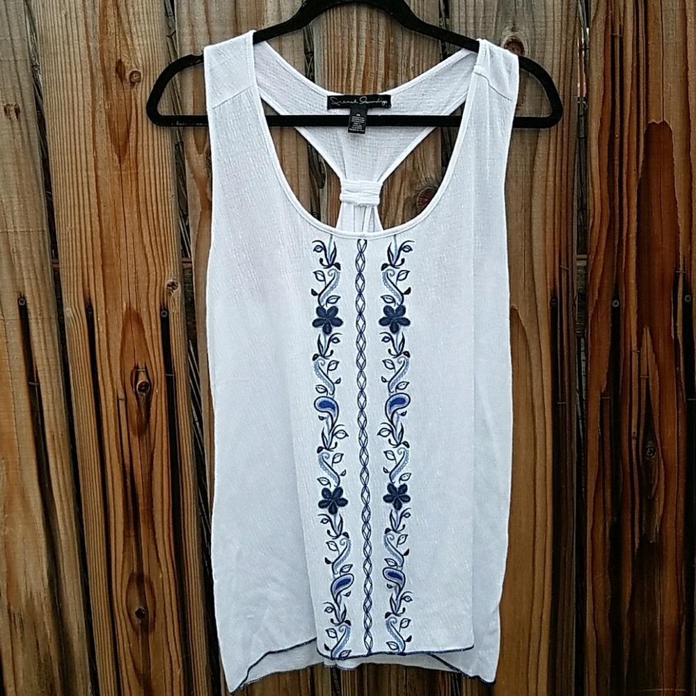 French laundry cross back tank top