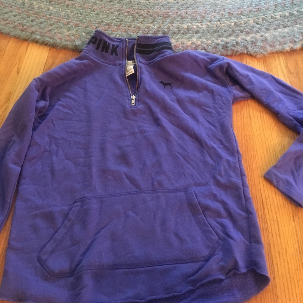 Quarter zip pink sweater