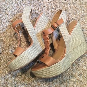 EUC Nine West summer wedges