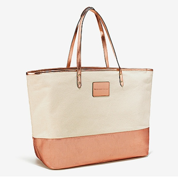 Victoria Secret Handbags - VS Rose gold tote