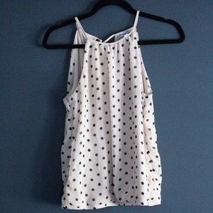 Express Pink and Black Polka Dot Halter