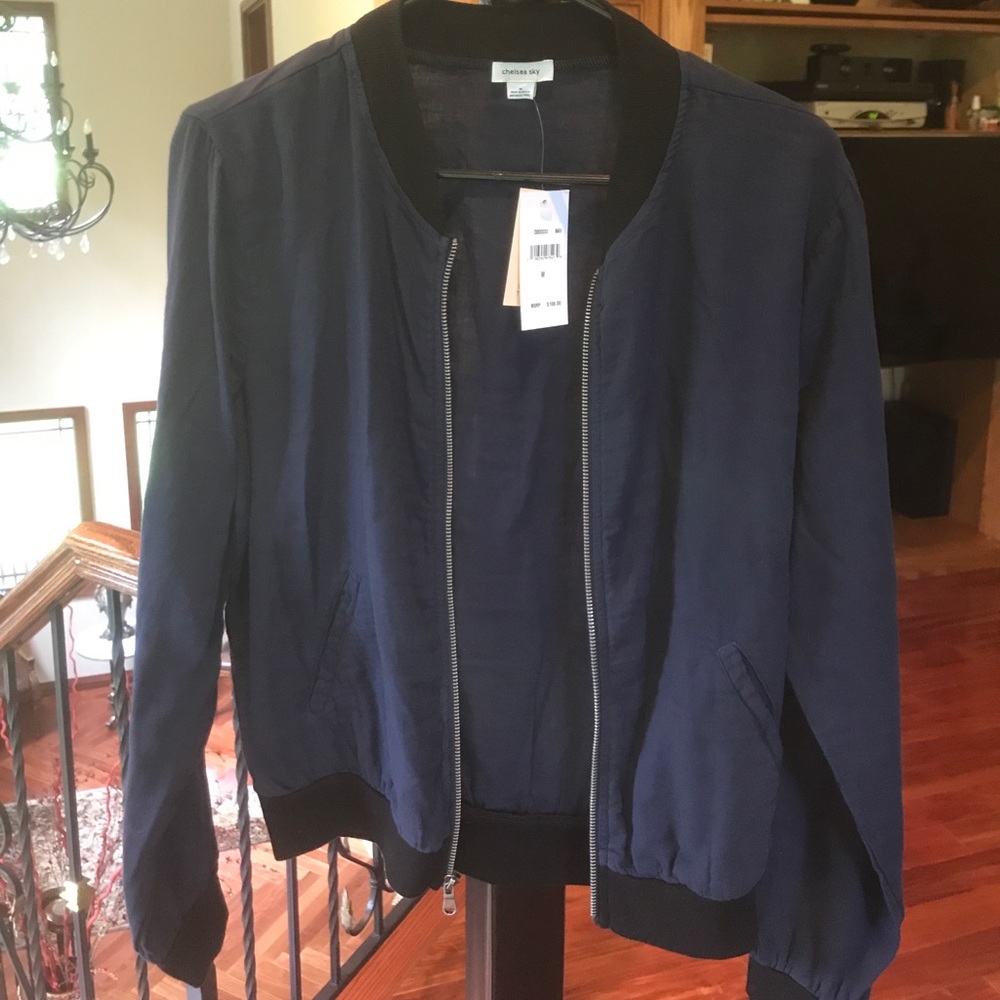 Chelsea Sky Navy bomber jacket