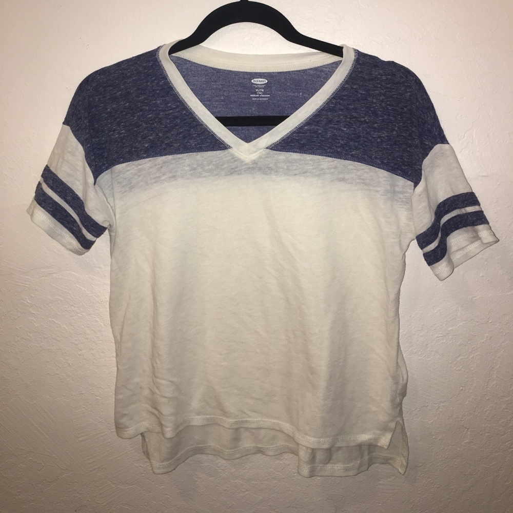 Color-Blocked Linen-Blend Football Tee