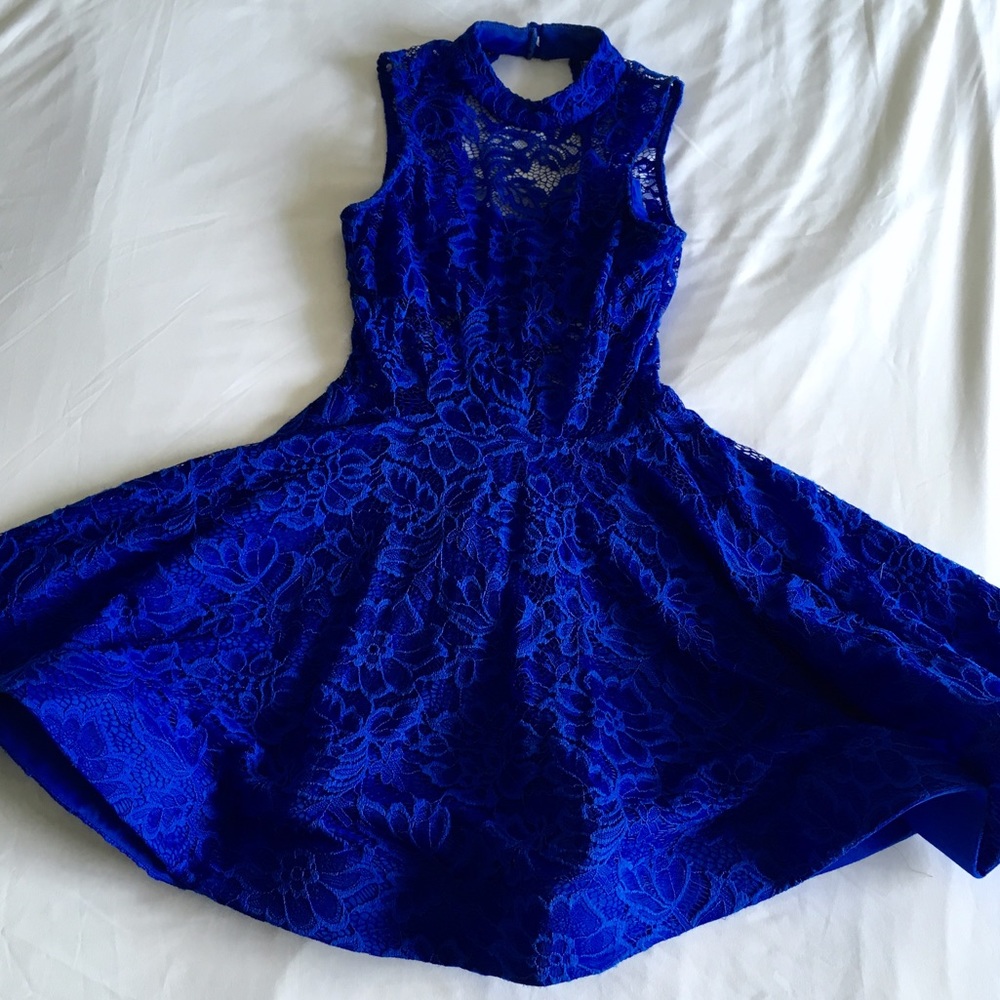 Royal Blue Lace Dress