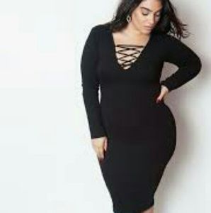 REBDOLLS "CAGED IN" BODYCON MIDI DRESS