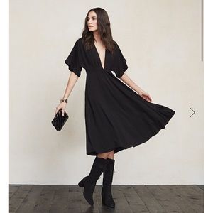 Reformation Andy Black Dress size XS