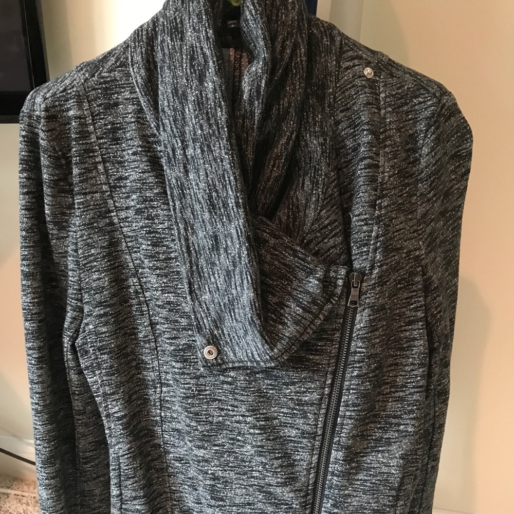 Grey zipup cardigan