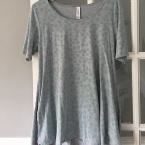 Lularoe perfect T. Grey/green  size s