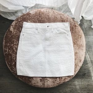 White Quilted Denim Skirt - Lucky Brand