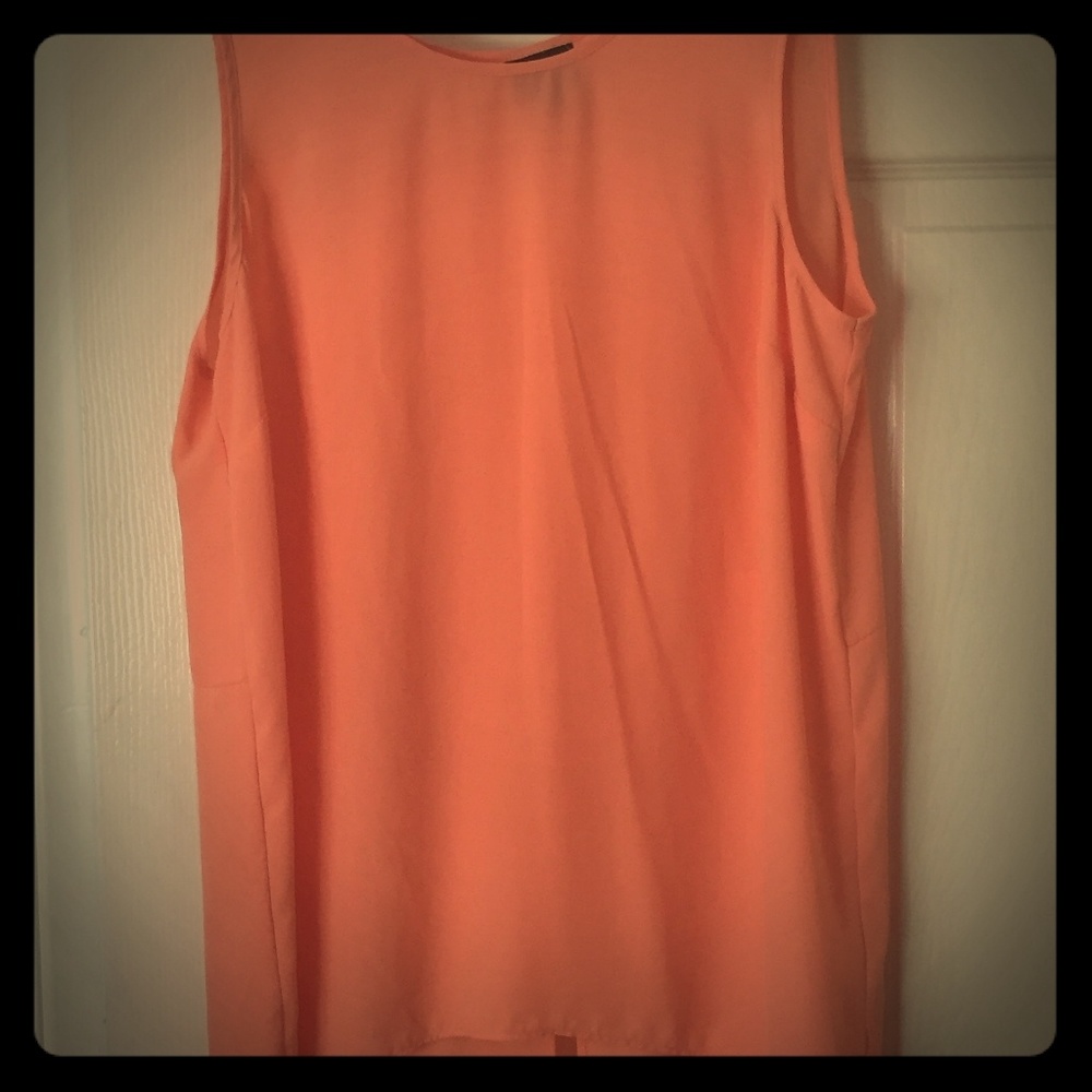 NWOT Womens merona light coral sleeveless top L